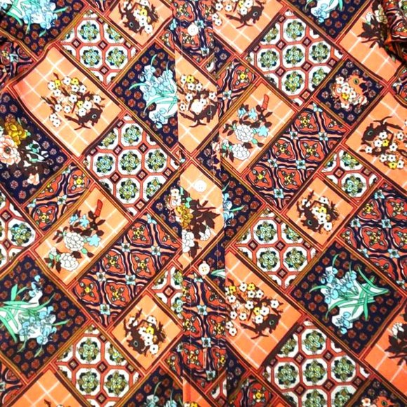 Vintage Coral Floral Disco Shirt - Picture 4 of 5